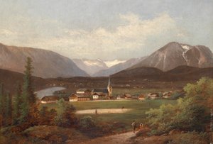Vista sobre el lago Altaussee de Ferdinand Lepie